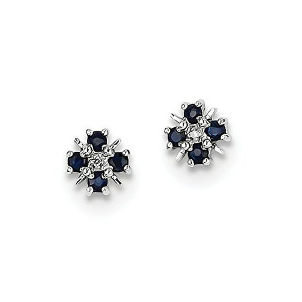 0.01 CTTW, I-J Color, I2 Clarity .925 Sterling Silver Genuine Diamond And Garnet Post Stud Earrings 0.01 CTTW, I-J Color, I2 Clarity .925 Sterling Silver Genuine Diamond And Garnet Post Stud Earrings
